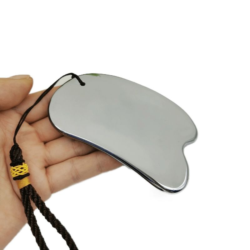 Masseur facial Pierre d'énergie argentée Terahertz Scraping Board THz Gua Sha Outil de massage 2024 Produits de tendance énergie saine