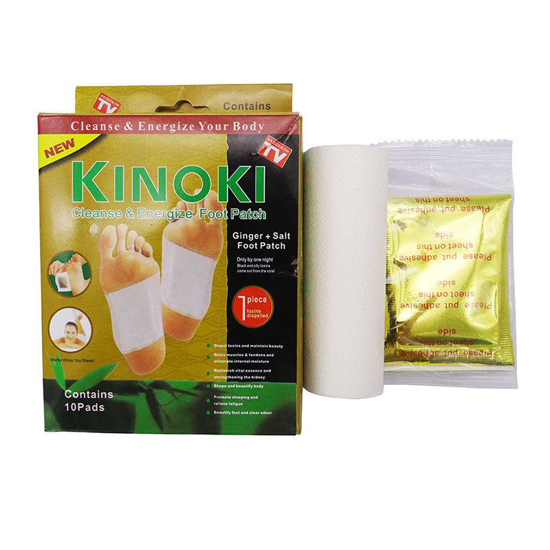 Nettoyage naturel en profondeur 10 tampons pour les pieds au gingembre et 10 feuilles adhésives pour soulager le stress