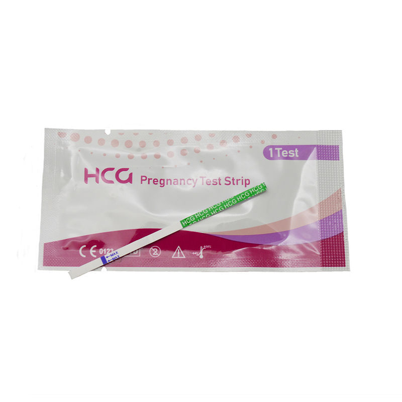 Précision de la bande de test HCG Précision de la grossesse Plus de 99% de la détection précoce de la bande intérieure Taille 80*3 mm