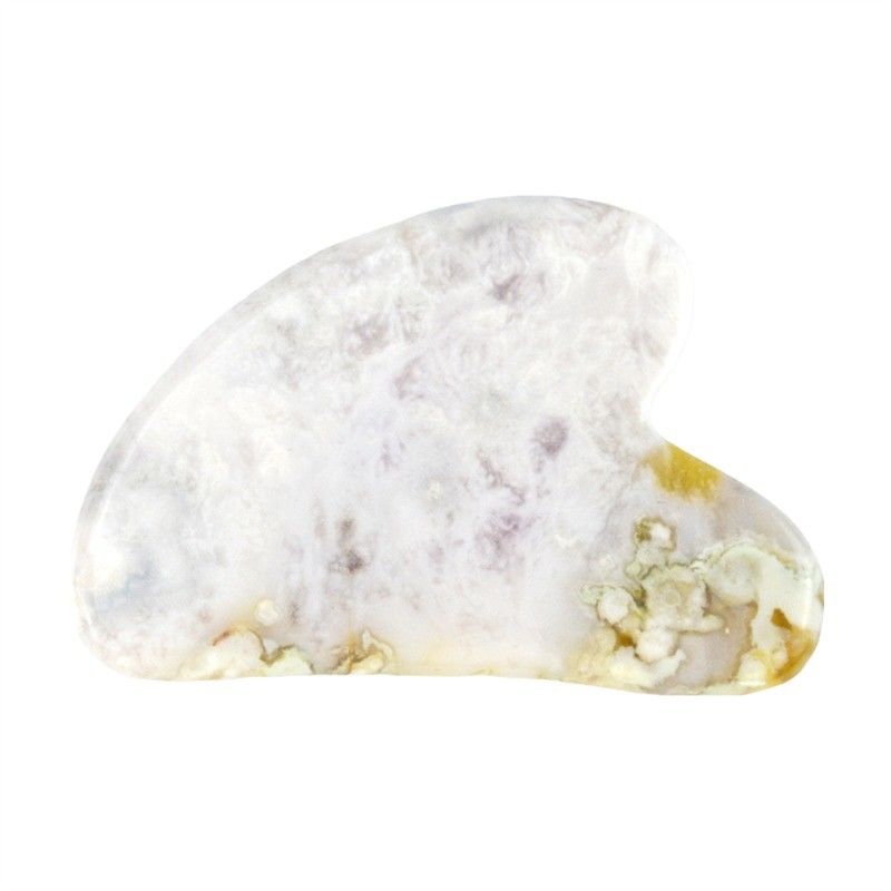 Logo personnalisé disponible en forme de cœur Sakura Agate Jade Gua Sha Outil de massage pour le visage Outil de massage pour le visage naturel Guasha
