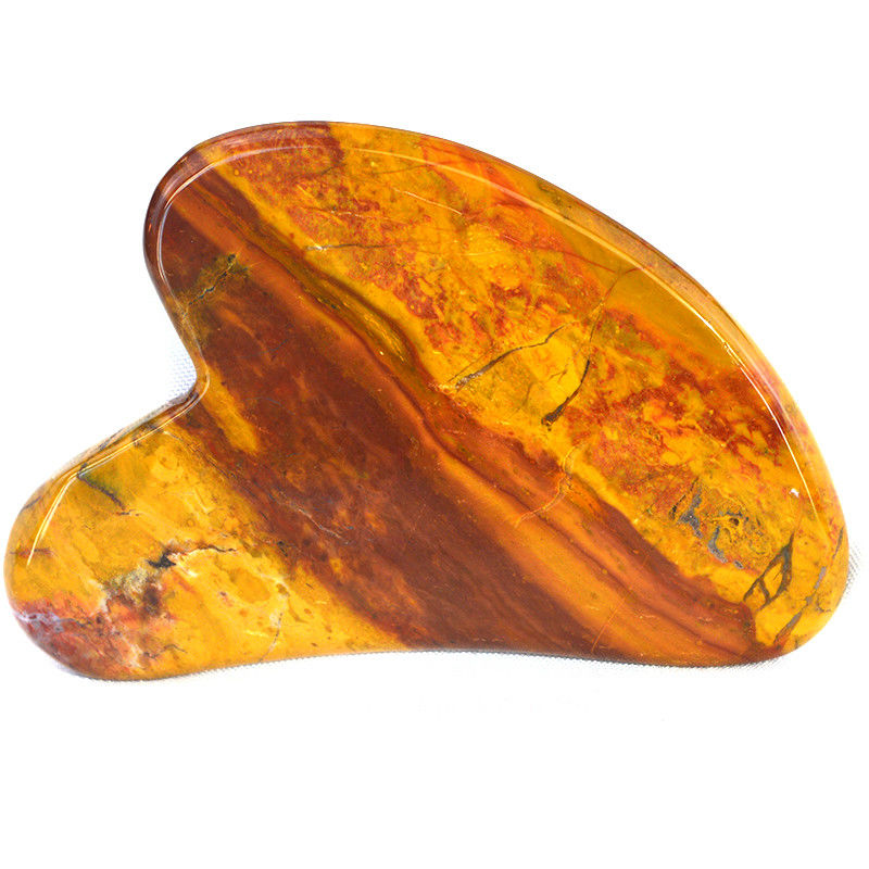 Massageur facial en forme de cœur Jaspe rouge Gua Sha Outil de massage pour logo personnalisé Guasha Stone Body Self Skin Care Massage Spa
