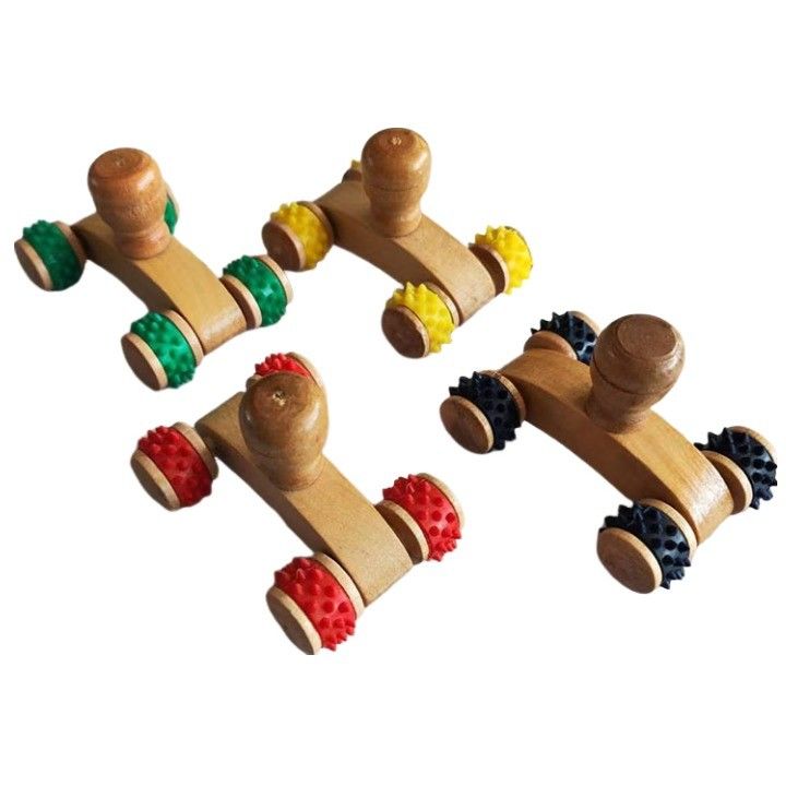 Équipement de massage corporel 2024 arrivées Naturel Eco-friendly Artisanat artisanal en bois Gua Sha Rouleau de masseur pour outils de massage