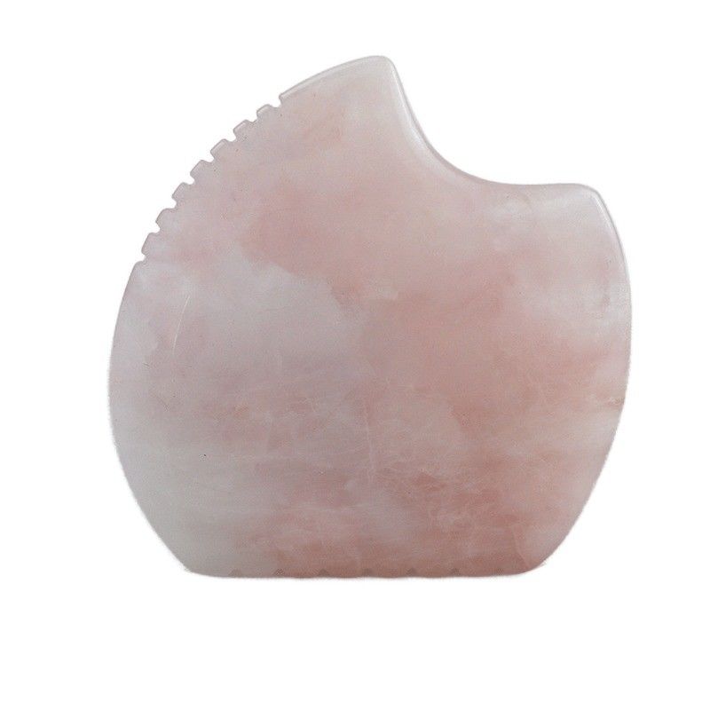 Logo personnalisé Shell Shape Rose Quartz Gua Sha Outil de massage pour le massage musculaire et le soin de la peau Spa équipement de beauté