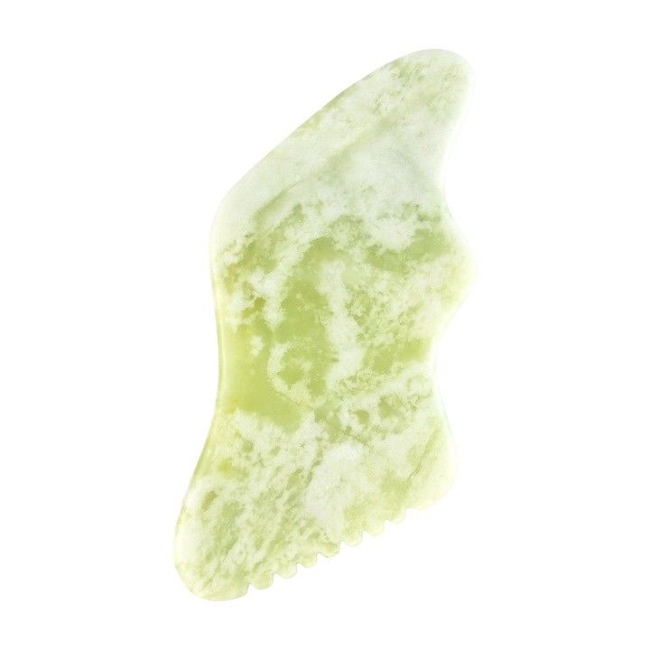 Massageur naturel de jade vert Guasha pour l' anti-vieillissement Chinois Xiuyan Jade la forme de la foudre Gua Sha grattage outil de massage