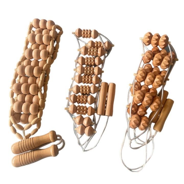 Massage corporel Outil de massage à rouleaux en bois drague Meridien Soins de santé Muscle Fascia Relax Physiothérapie pour logo personnalisé