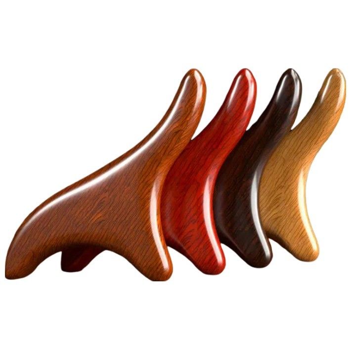 Massageur facial en forme de cône triangulaire bois de hêtre Gua Sha Massage Scraping Board bois Guasha Massageur corps Soins personnels Spa Outil de relaxation musculaire