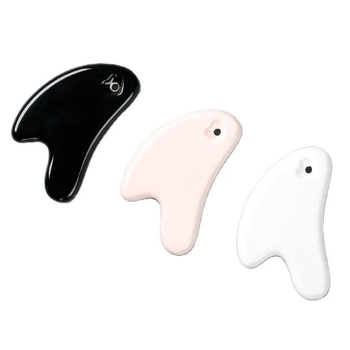 Soins personnels de la peau Spa lifting du visage Salon de beauté Équipement de massage en forme de cœur Mini-massage Ceramique Gua Sha Outil pour masseur du visage