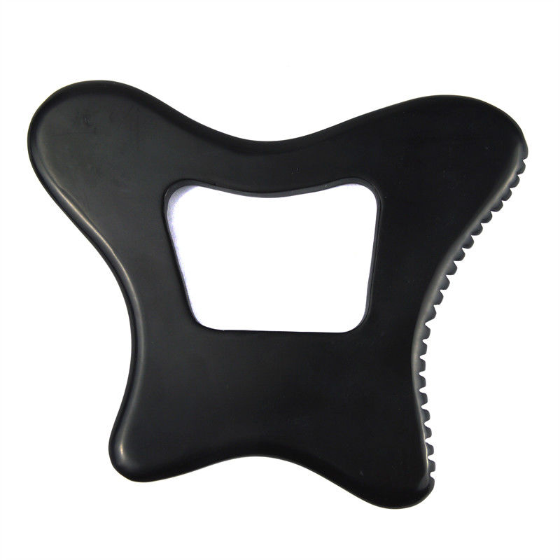 Logo personnalisé Guasha Stone Black Bian Stone Gua Sha Outil de massage pour la relaxation du corps et le soin de la peau