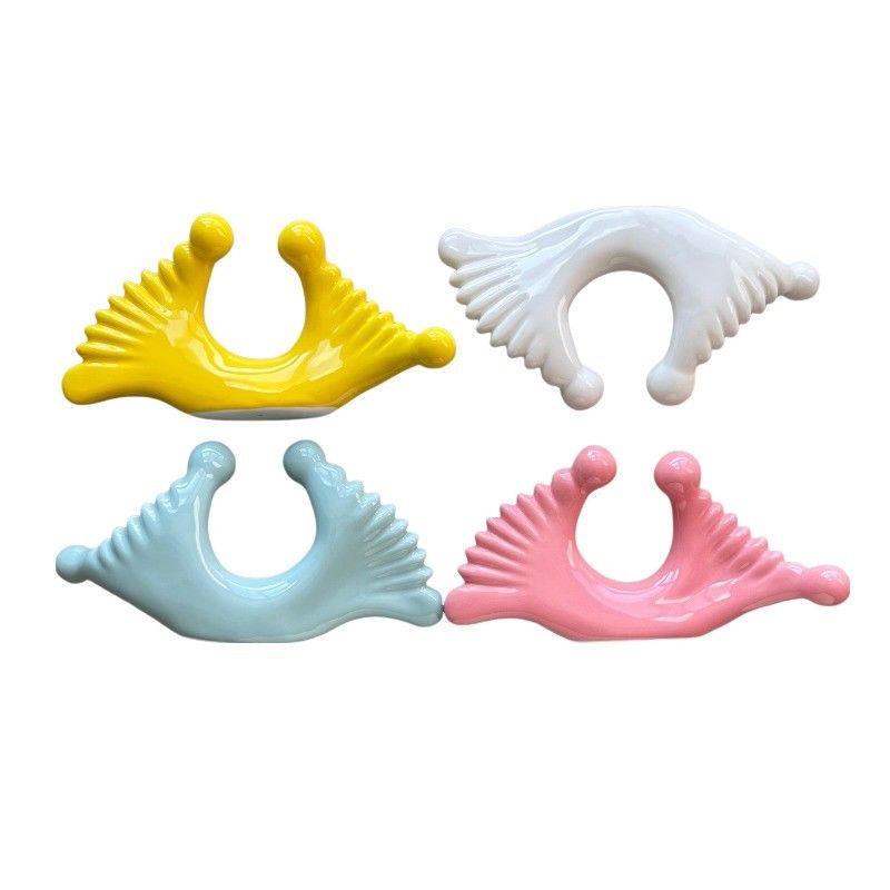 Logo personnalisé Disponibled Style Massage à double tête Outil en céramique Gua Sha pour le corps Cou Face Soins de la peau Facial Spa