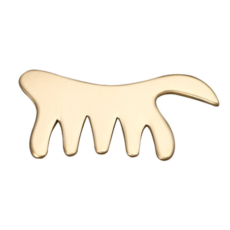 Peigne de cuivre d'or Brass Gua Sha Board Massage du corps Outil pour l'acupuncture SPA grattage