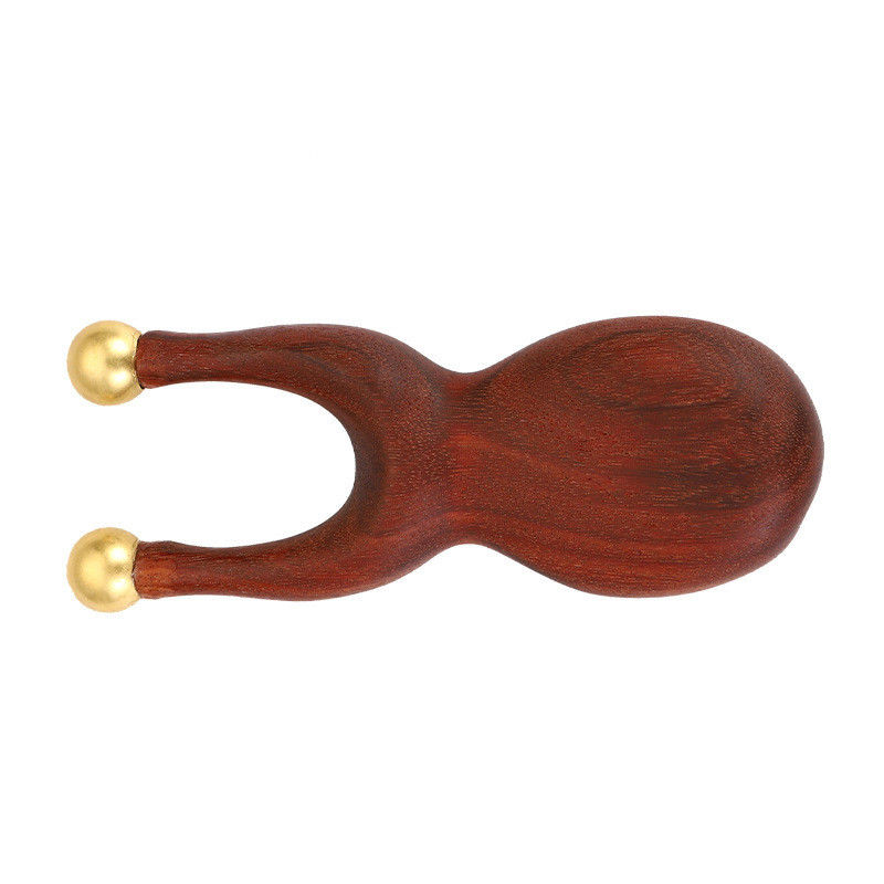Outil de massage Guasha à double extrémité en laiton de bois de santal, réflexologie manuelle pour les yeux, le nez et le corps.