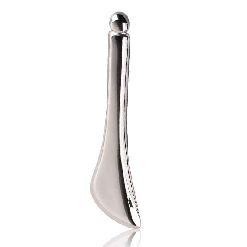 Bande de massage en acier inoxydable Gua Sha 304 Guasha Stick Forme de cuillère métallique pour le massage des muscles du visage et du corps
