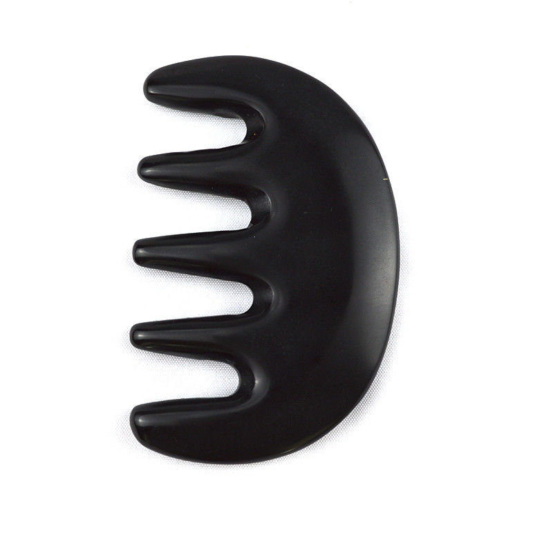 Zone de massage corporel 2024 Outil de peigne Bian Stone Guasha personnalisé pour gratter le massage Gua Sha sur les cheveux et le visage