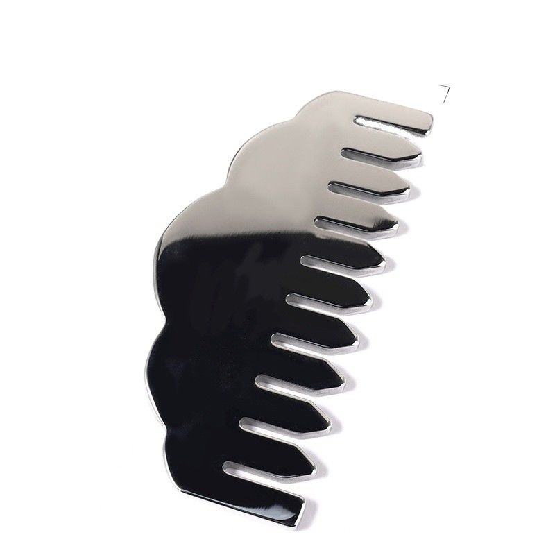 Équipement de massage de la tête Forme personnalisée Outils de massage du visage Roller Massage en métal Peigne Guasha 304 en acier inoxydable Peigne Guasha