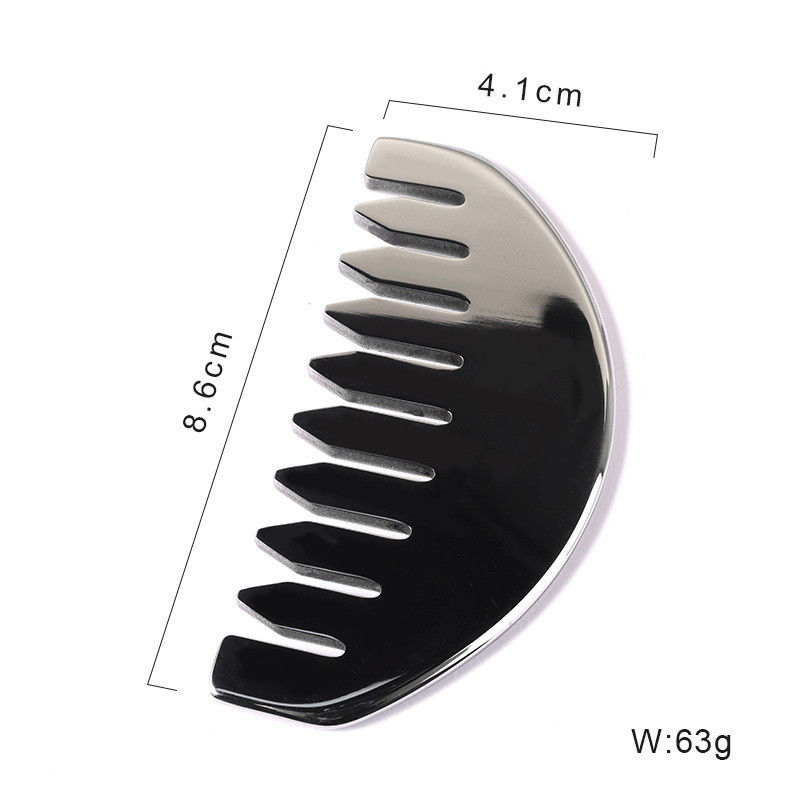 Logo personnalisé Disponibled Best Seller en acier inoxydable Gua Sha Scalp Massage Peigne Guasha Stone Head Massager Cheveux Salons de beauté