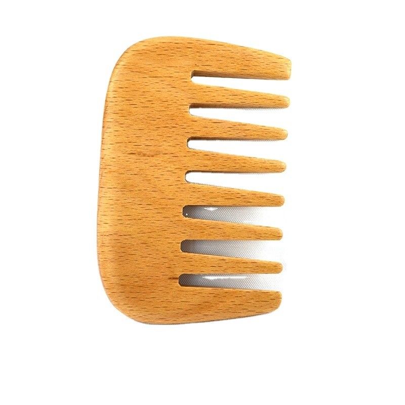 Peigne à barbe à poche peigne à cheveux en bois brun chaud peigne à cheveux en bois pour outils de massage