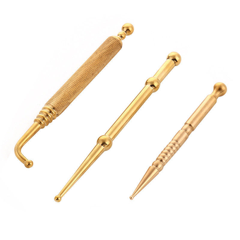Outils de massage Acupuncteur Outil de thérapie pour la cuivre en laiton Reflexologie manuelle stylo Soins de santé du corps Thérapie tissulaire Massage