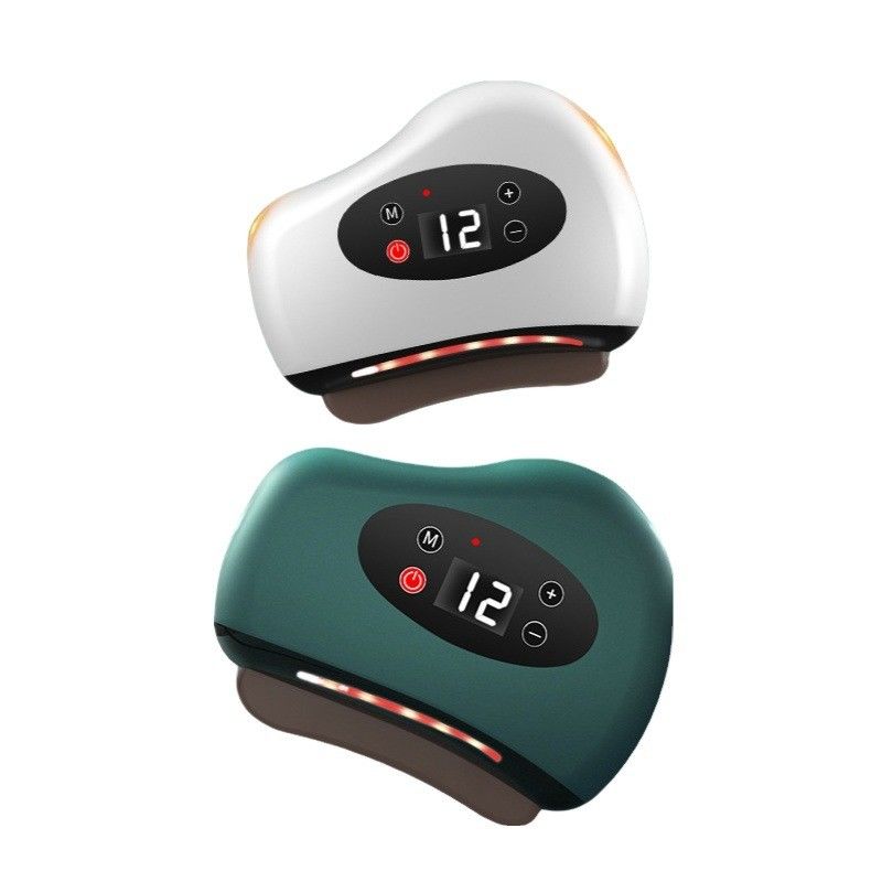 Équipement de massage corporel intelligent pour le visage Bianstone Massage aiguille pierre électrique instrument de grattage avec compresse à chaud