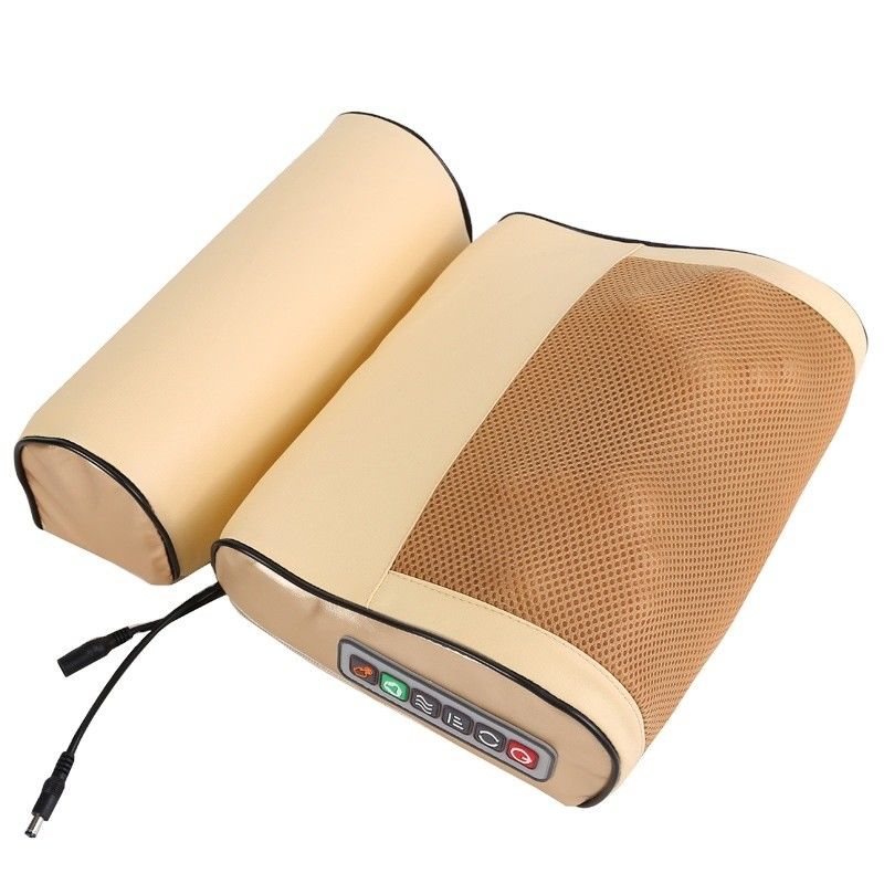 2023 Design Massage corporel Shiastu Vibration de chauffage Masseur électrique du dos oreiller avec fonction de physiothérapie thermique infrarouge