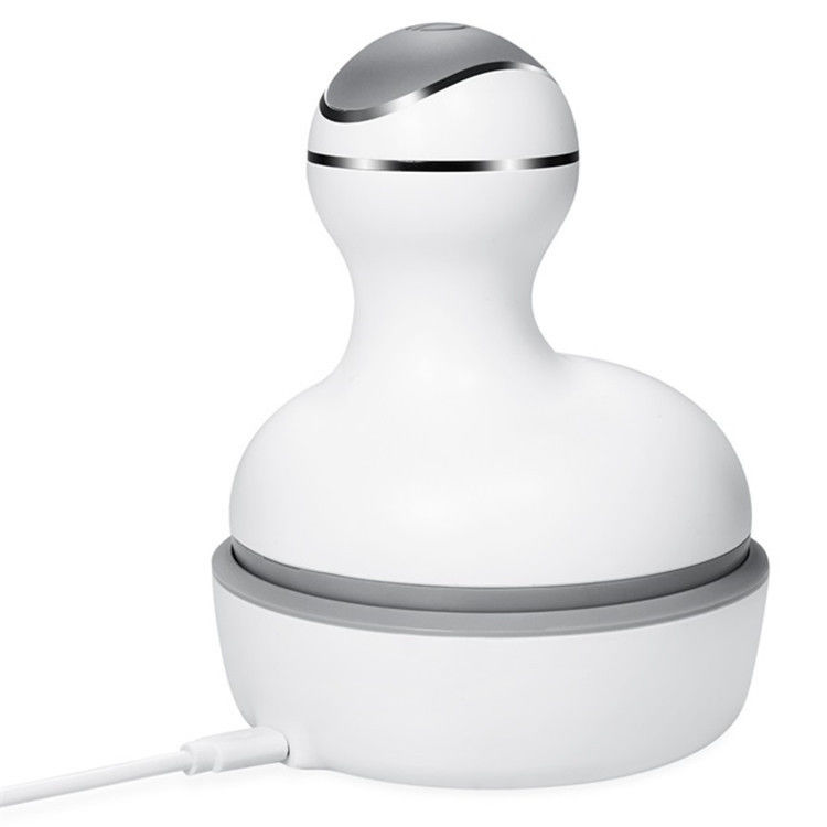 Logo personnalisé Disponibled Mini appareil de massage corporel vibrant portable pour la zone de massage de la tête en blanc