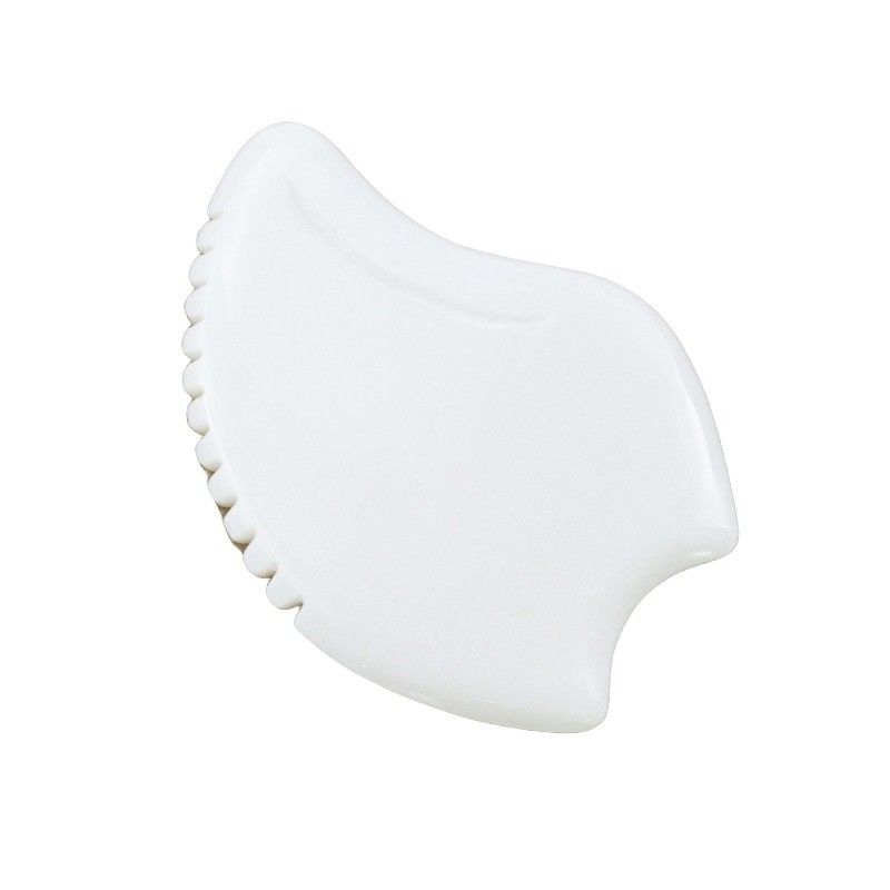 Équipement de massage Meilleur vendeur Massage facial sur mesure en jade blanc Outils de Guasha pour le visage Massage en pierre de jade Plaque Gua Sha