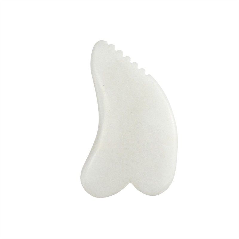 Massageur de corps Gua Sha Scraping Outil de massage Jade blanche Guasha Scraper de planche de Jade naturelle