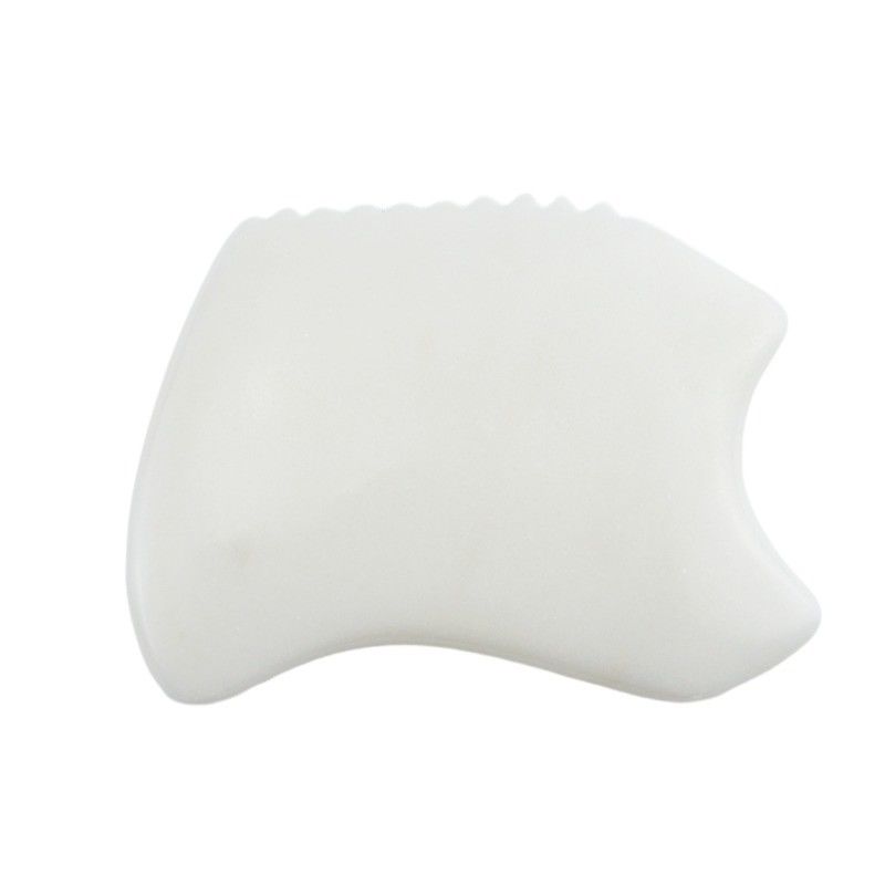 Outil de massage corporel avec une planche de grattage de pierre de jade blanche naturelle Gua Sha Guasha Facial Spa Salon de beauté
