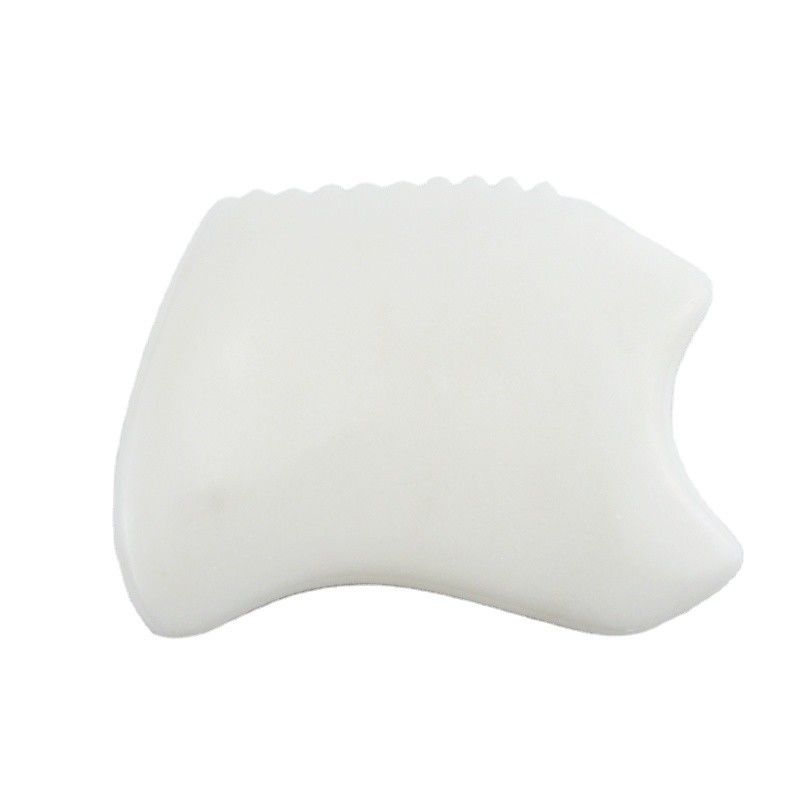 Massageur de corps le plus récent style pur naturel Jade blanc anti-âge Facial Gua Sha Board Gemstone Massage soin de la peau Jade Stone Guasha Outil