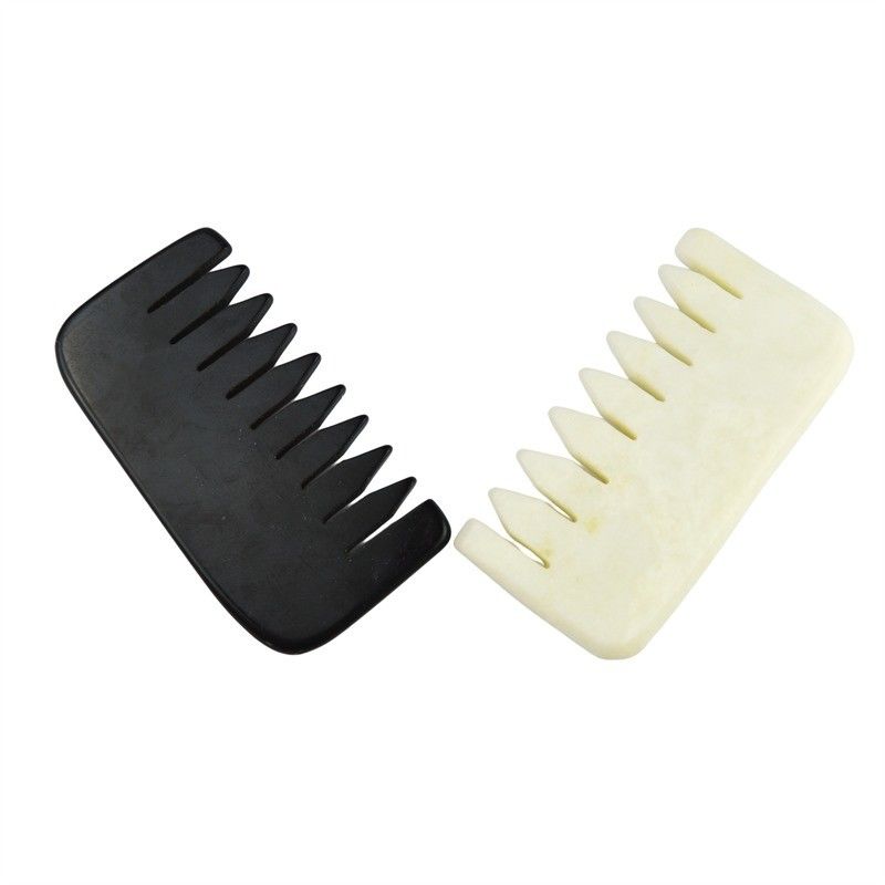 Xiuyan Jade Comb Median Scraping Massage Comb pour le massage musculaire et la pierre naturelle de jade Guasha peigne du cuir chevelu