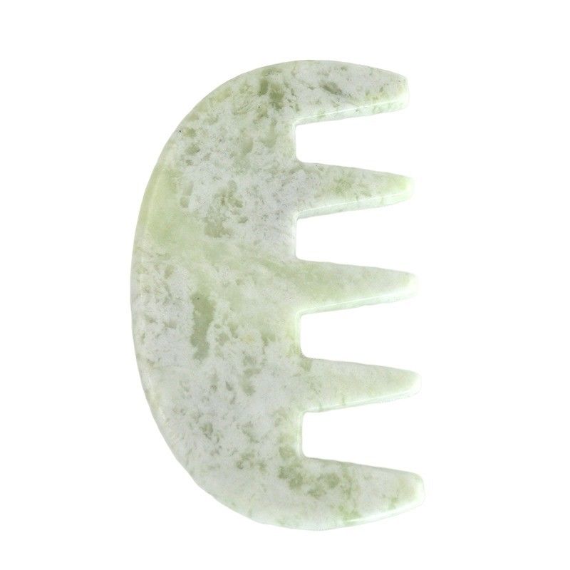 Massageur de visage de pierre de jade Gua Sha peigne tête cuir chevelu outil de massage Guasha pour le massage du corps entier zone Logo personnalisé