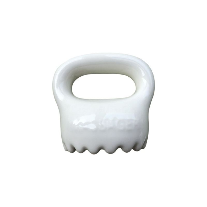 Brosse de massage du cuir chevelu pour la tête chinoise en céramique blanche Massageur de tête et équipement de massage du corps Outil de relaxation des soins de santé 2024
