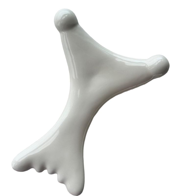 Logo personnalisé Disponibled Massageur de muscles du corps Outil de massage en céramique Gua Sha pour le soin de la peau