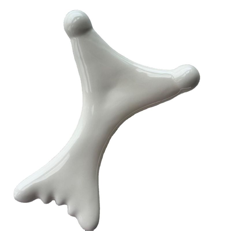 Équipement de massage corporel Plaque de céramique blanche Gua Sha Thérapie anti-cellulite pour le massage du visage