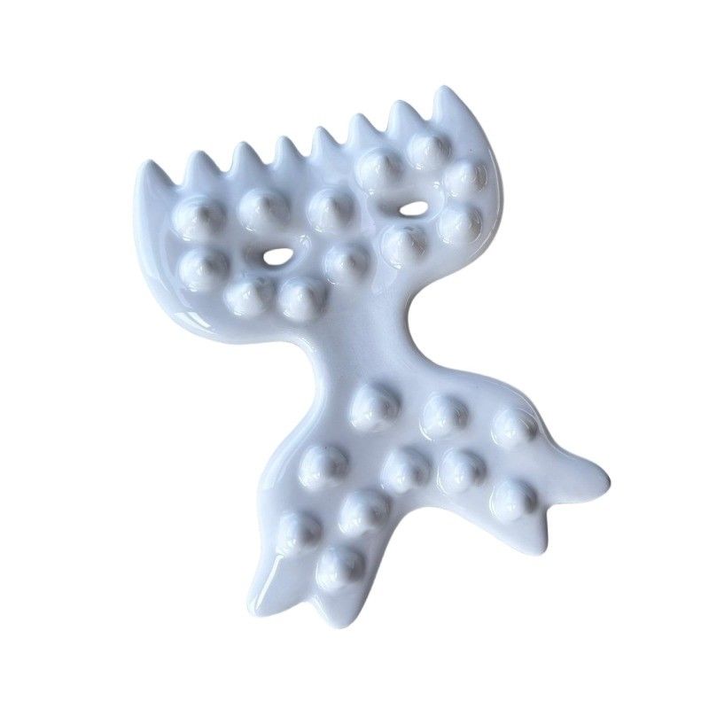 Outil de massage corporel Gua Sha en céramique blanche Grattage de pierre Guasha pour le soin de la peau