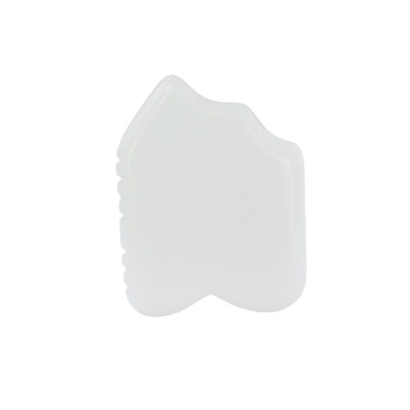 Propriétés de l'équipement de massage corporel naturel de jade blanc de pierre blanche Gua Sha outil de grattage pour le massage de soins de santé du corps