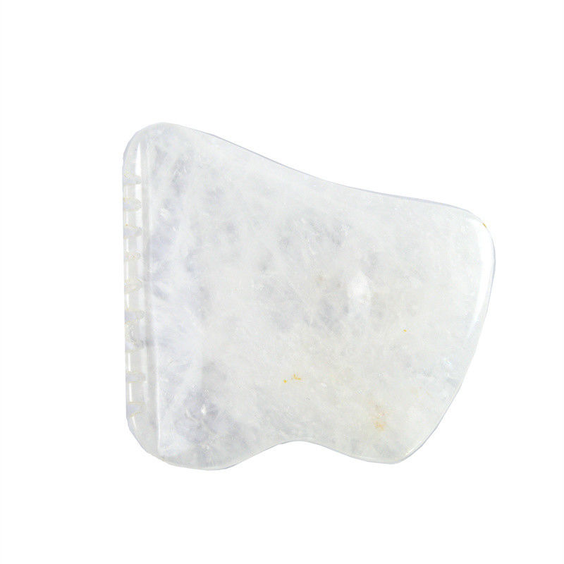 Outil en carton en forme de gua sha en quartz clair pour la santé de la peau du visage et du cou OEM/ODM accepté