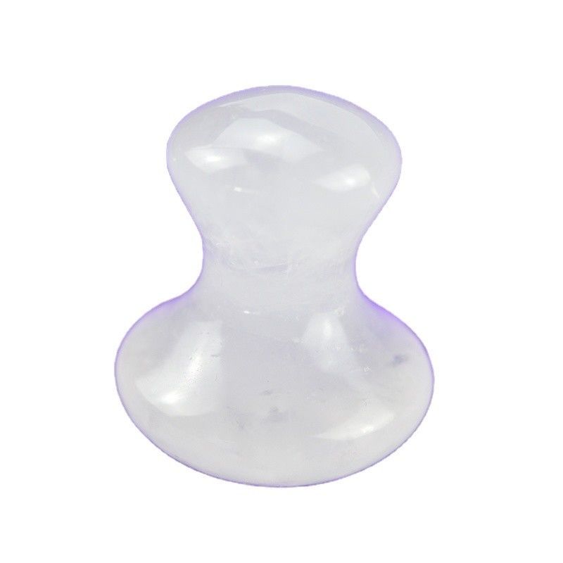 Pierre à gratter en forme de champignon de quartz transparent chaud pour le massage musculaire complet du corps et le traitement du visage