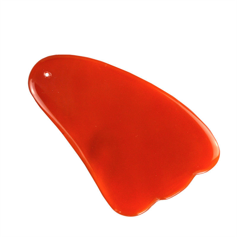 2024 Carnélien rouge Gua Sha Board Les soins de santé essentiels Agate Guasha pierre pour le massage du visage et les soins du visage