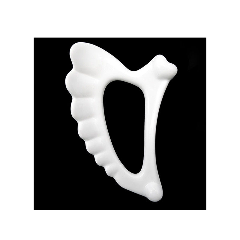 Thérapie du visage Plaque céramique Gua Sha Logo personnalisé pour l'outil de massage du visage Thérapie physique