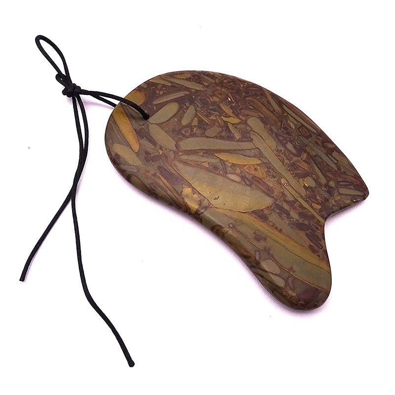 Prise en charge OEM/ODM Naturel Nuwa Stone Facial Gua Sha Scraping Outil de massage de la peau pour le lifting médical portable et la beauté