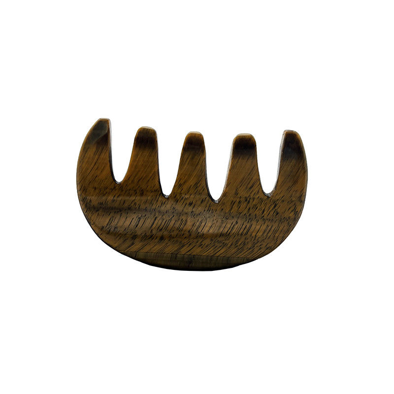 Meridian Care Jade Comb Natural Tiger Eye Stone Gua Sha Scraper pour le massage de la tête et du cuir chevelu