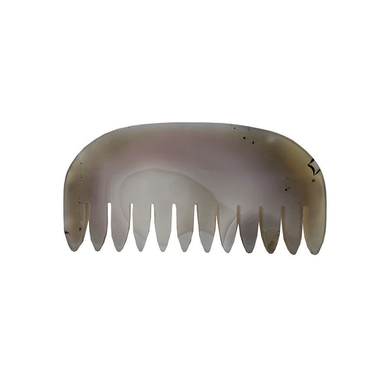 Le peigne naturel d'agate gris de jade Guasha L'outil ultime de massage de la tête et du méridien pour le massage du visage / du corps