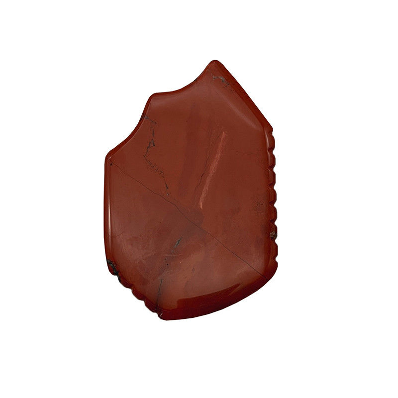 Le jaspe rouge pour le visage Guasha Levé la peau pour raffermir les mains naturelles Guérison de la main Jade Gua Sha Outil de massage du visage Portable et portatif