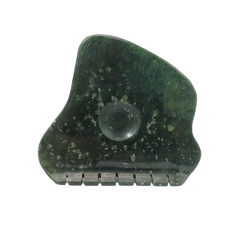 Pierre de jade naturelle Nanyang Noir-vert Guasha grattage massage Gua Sha pour activer le Qi et le dragage des garanties