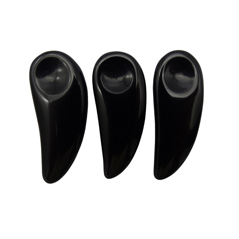 Masseur facial noir Mini Obsidian Cosmétique Cuillère Guasha Crème pour les yeux Maquillage Scoop Spatula Stick pour le massage de soulagement des yeux