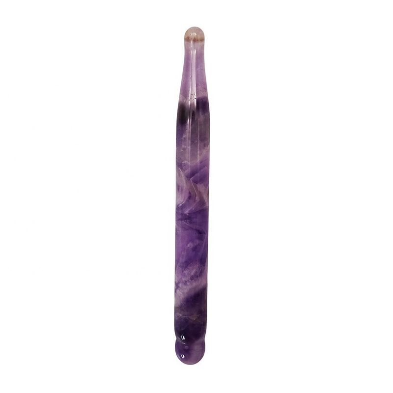 Le visage mince Gua sha Outils Améthyste naturel Acupression Guasha Massage Therapy Pen pour le corps entier soulagement de la douleur des tissus profonds
