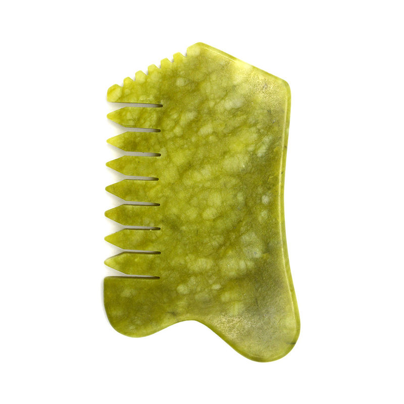 Soins de santé personnels Green Jade Comb Guasha Outil de rasage pour les soins de la tête et le soulagement de la douleur de travail multi-fonctionnel portable