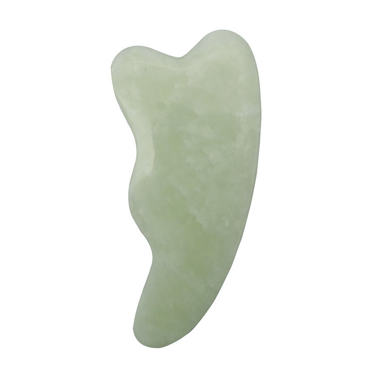 Logo personnalisé Spa naturel vert Gua Sha Outil de massage du cuir chevelu pour raser la peau du visage et du corps Massageurs de visage Guasha poli