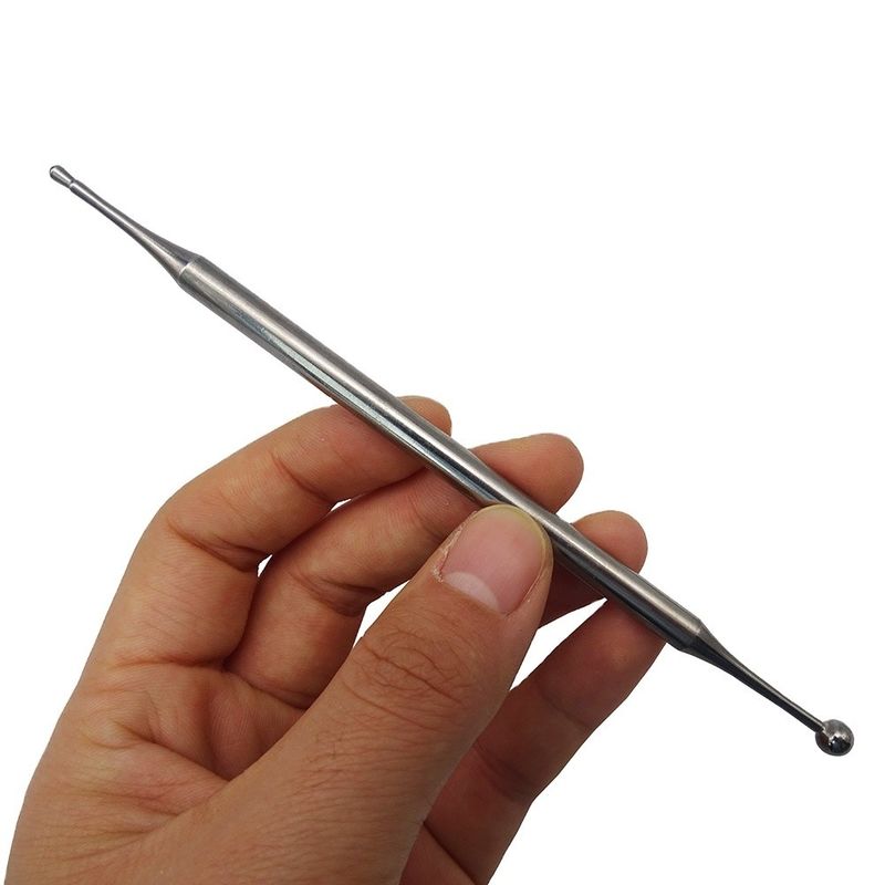 Outils de réflexologie faciale à double tête en acier inoxydable Portable d'acupuncture de l'oreille point de corps sonde Reflexologie du visage outil de massage