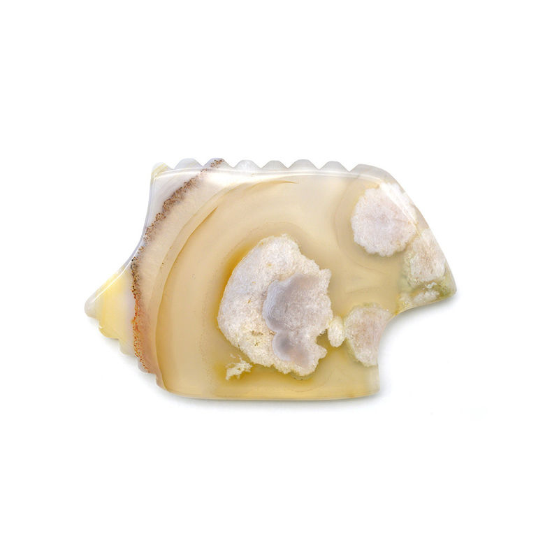 Produits de massage Naturel fleur de cerisier Agate Guasha planche pour l' auto-assistance Massage abkgs-210